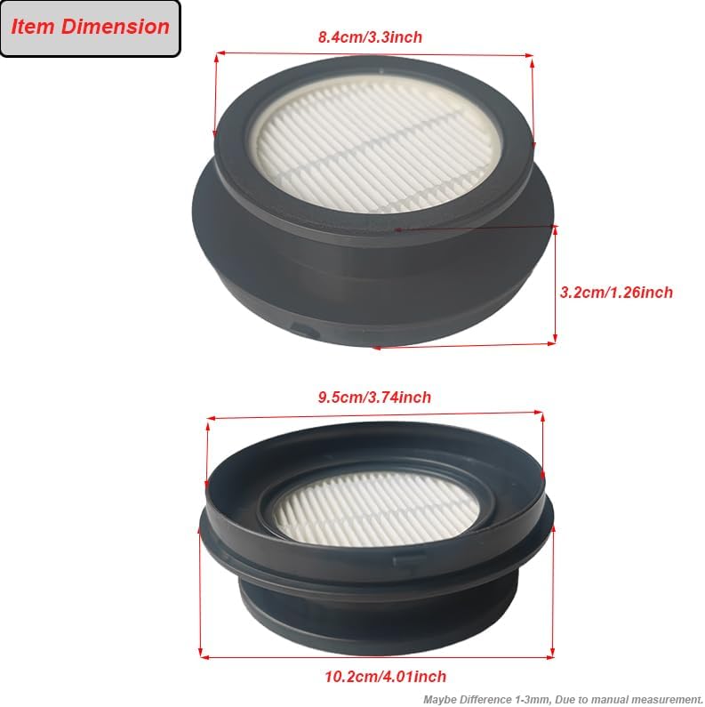 Laresar V7 HEPA Inlet Filters + SunSare X7A-US Cordless Stick Vacuum Replacements (2 Pack)