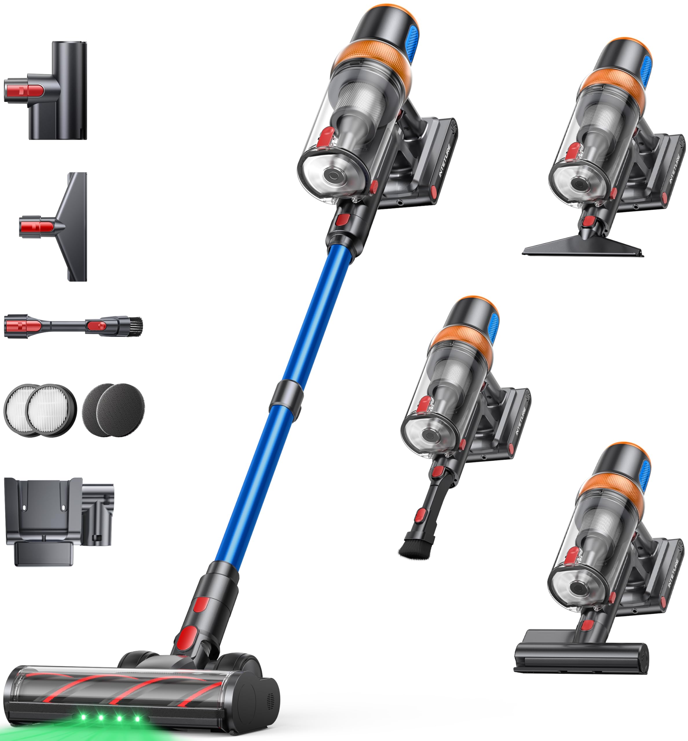 Cordless Stick Vacuum Cleaner 55KPA 70Mins Anti-Tangle for Pet Hair on Floors Carpets